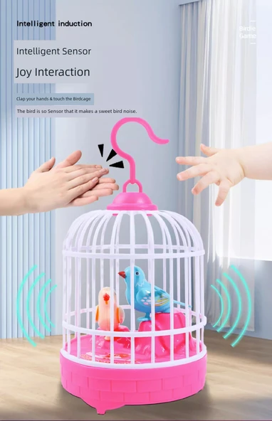 Eğitici Zeka Oyuncak Kuş - Kırmızı Pil (Ses Kontrollü Kuş) - Resim 11