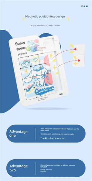 Manyetik Güç Klotski Çocuk Bulmacası - Kulomi-B - 8