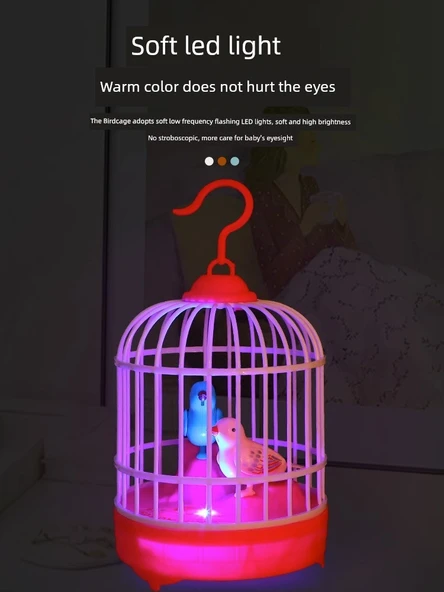 Eğitici Zeka Oyuncak Kuş - Kırmızı Pil (Ses Kontrollü Kuş) - Resim 5