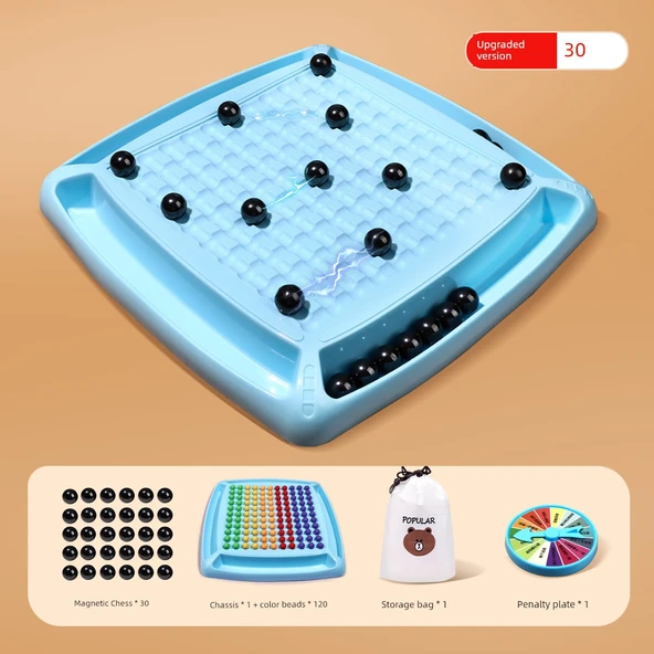 Manyetik Bulmaca Oyuncağı - Geliştirilmiş Versiyon (30 Boncuk + 120 Boncuk + Ceza Plakası + Depolama Çantası