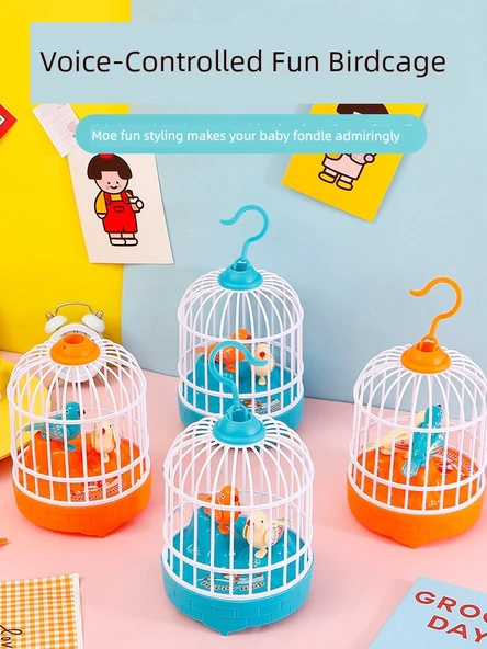 Eğitici Zeka Oyuncak Kuş - Kırmızı Pil (Ses Kontrollü Kuş) - Resim 2