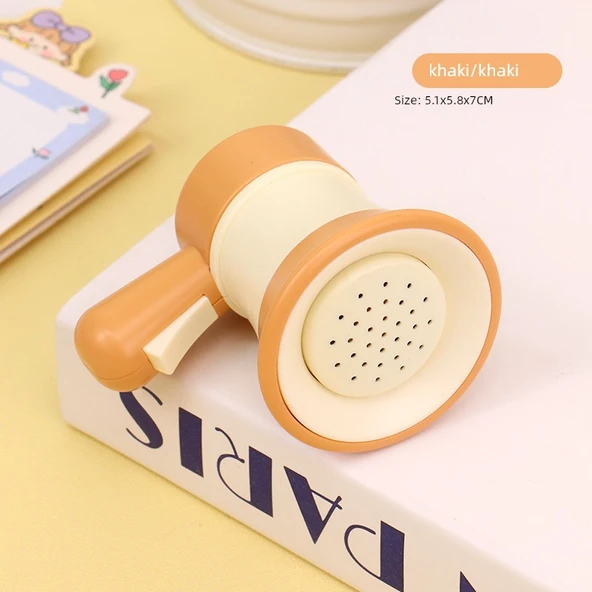 Mini Kayıtlı Hoparlör Anahtarlık - Kahverengi