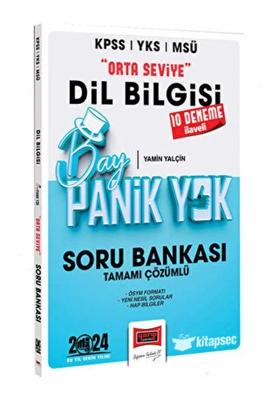 2024 KPSS YKS MSÜ Bay Panik Yok Dil Bilgisi Orta Seviye Tamamı Çözümlü Soru Bankası Yargı Yayınevi