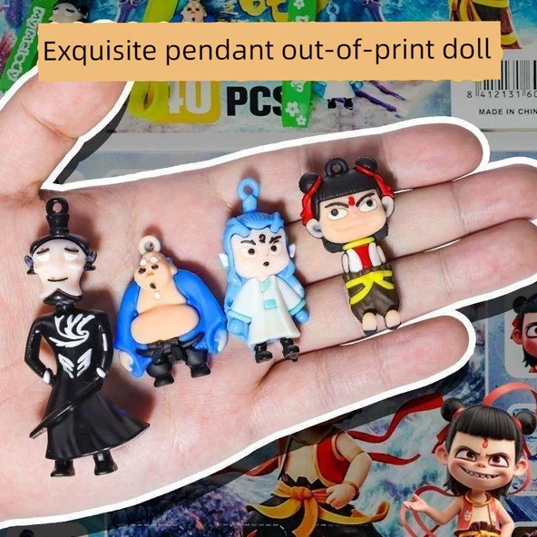 Anime Kutu Oyuncak Bebek Kolye - 80 Delik Yumuşak Yapıştırıcı [Jade Köpek + melodi] - 8 Kolye ile - 3