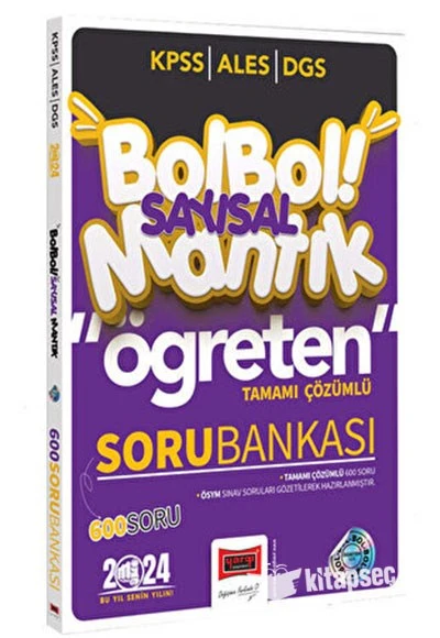 2024 KPSS ALES DGS Bol Bol Öğreten Sayısal Mantık Tamamı Çözümlü 600 Soru Bankası Yargı Yayınevi