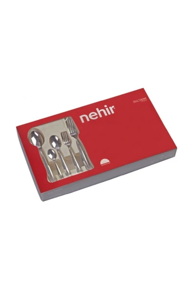 Nehir Lizbon Sade 30 Parça Karton Kutulu Çatal Kaşık Takımı Bıçaksız - 4