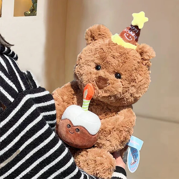 Doğum Günü Pastası Ayıcık Bebek - Pasta Ayıcık 50cm - Ücretsiz Tebrik Kartı - 7