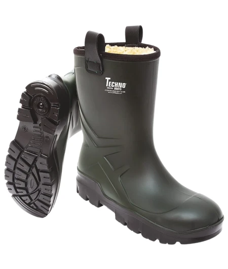 Yeşil Çizme İçi Tüylü (Kısa) Techno Boots - 2