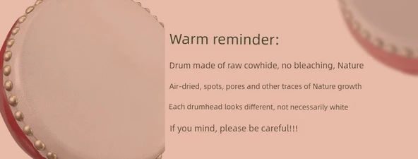 Kahverengi Deri Davul Seti - 8 inç Zil ve Gong Seti - Resim 6