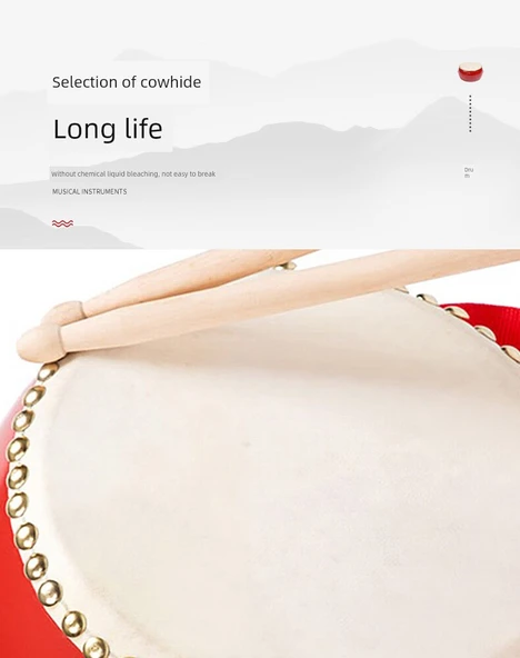 Kahverengi Deri Davul Seti - 5 inç Burçlar Davul Seti - Resim 12