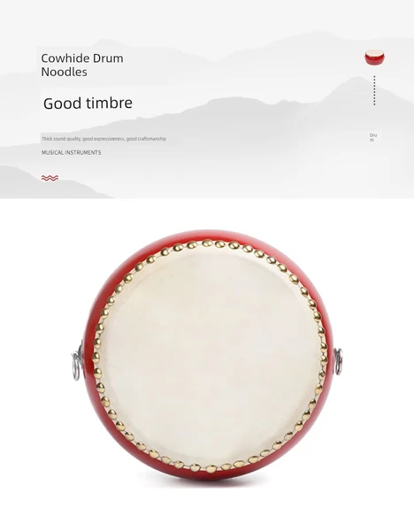 Kahverengi Deri Davul Seti - 8 inç Zil ve Gong Seti - Resim 10