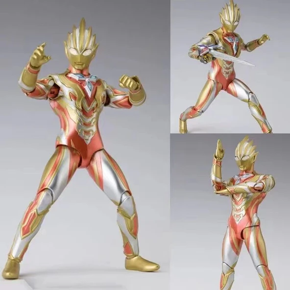 Tyga Rainbow Üçlü Fırtına Formu Ultraman Aksiyon Figürü - 17cm - Süper Hareketli - 2