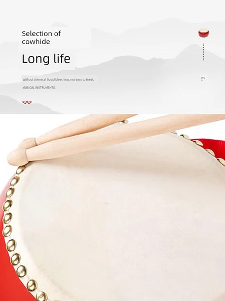 Kahverengi Deri Davul Seti - 5 inç Burçlar Davul Seti - Resim 3