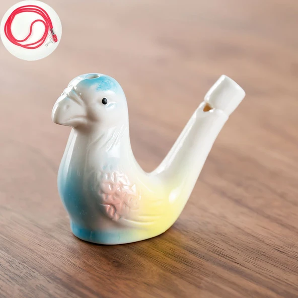 Seramik Kuş Çağırma Düdüğü - Lark İpli