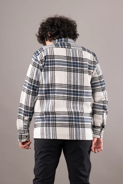 BİCAN ÇİFT CEPLİ OVERSİZE ERKEK ODUNCU GÖMLEK - 4