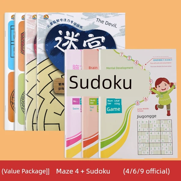 Çocuk Labirent Kitabı - Değer Paketi Labirent 4 + Sudoku (4/6/9 Saray)