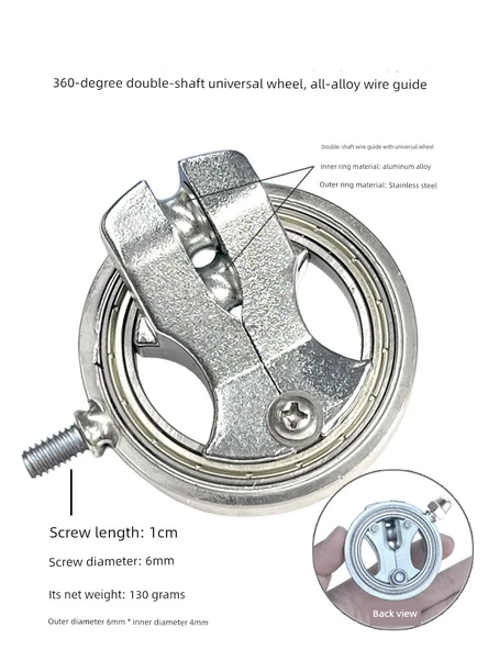 Uçurtma Tekerlekleri - Uzatılmış 22-26cm Tekerlek Braketi + Evrensel Tekerlek - 3