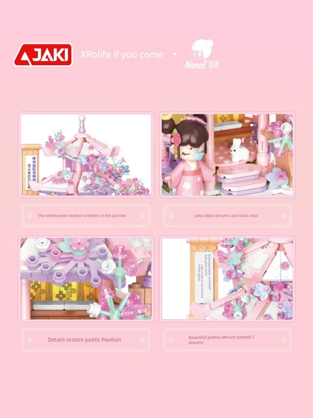 Yapı Blokları - Nanci Kız Modeli - Shun Feng Express Çiçek Görüşme Pavyonu - Işık Dahil - 5
