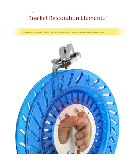 Uçurtma Tekerlekleri - Uzatılmış 22-26cm Tekerlek Braketi + Evrensel Tekerlek - 8