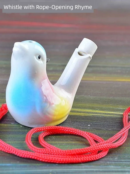 Seramik Kuş Çağırma Düdüğü - Turaç İpli - 3