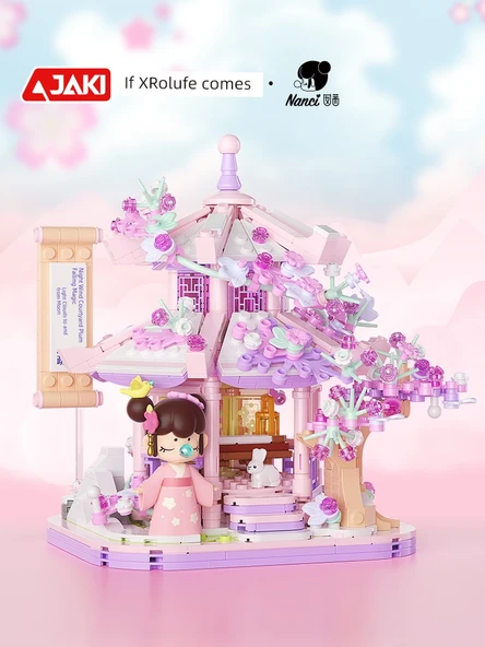 Yapı Blokları - Nanci Kız Modeli - Shun Feng Express Çiçek Görüşme Pavyonu - Işık Dahil - 3