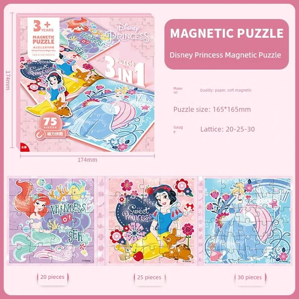 Süper Kanatlar Magnetik Bulmaca - [Seviye 4] Disney Prensesi 20/25/30