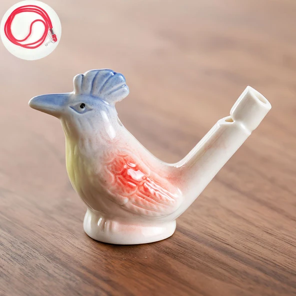 Seramik Kuş Çağırma Düdüğü - Starling İpli