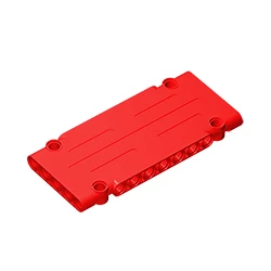 Lego Uyumlu 64782 Yapı Blokları 1x5x11 Teknoloji Paneli - Kırmızı