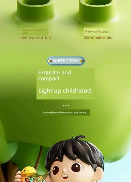 Çocuklar için Su Kuşu Düdüğü - Aurora Mavi - Şeritli - Resim 10