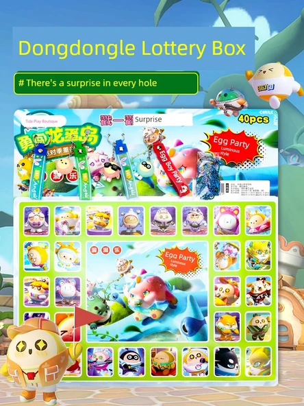 Yumurta Puff Parti Mağarası Müzik Sürpriz Kutusu - 80 Delik Tatlı Eğlence Sanrio + Kahraman Bebek 8 Büyük Kolye ile - 2