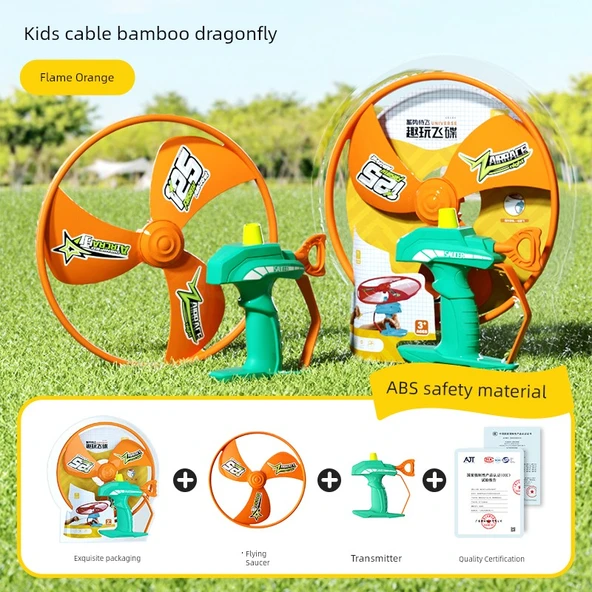 Bambu Ejderha Uçan Disk Oyuncağı - Alev Turuncu