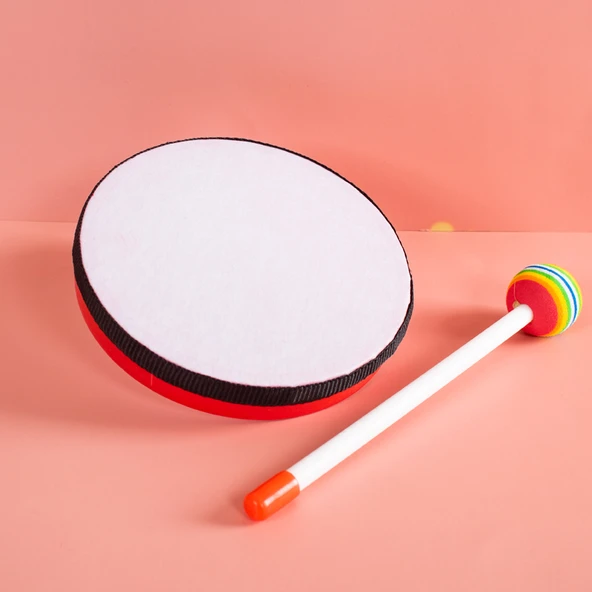 Müzik Aleti - 6 İnç Kırmızı Lollipop Davul