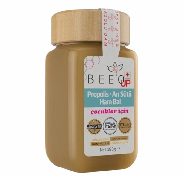 Bee'o Up Propolis Arı Sütü Ham Bal Çocuklar için 190 gr