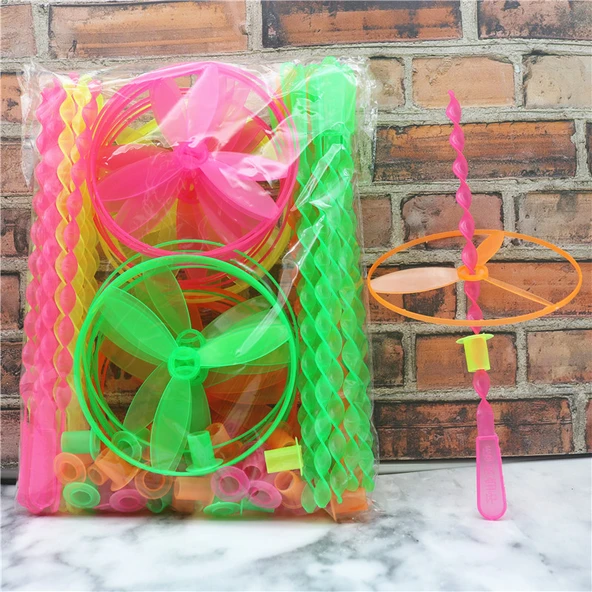 Plastik El İtme Gökyüzü Dansçıları - Yeni Gelen Sertleşmiş Kamış Ejderha 1 Paket 100 - 2