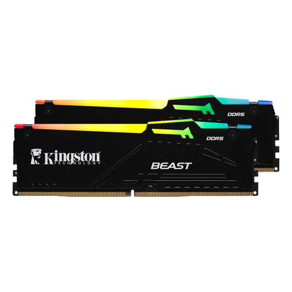 Kingston Beast RGB KF556C36BBEAK2/32TR 32GB (2x16GB) DDR5 5600MHz CL36 Masaüstü Bellek