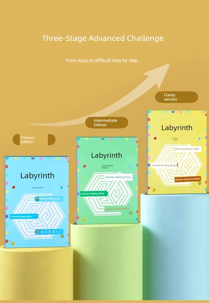 Çocuklar için Labirent Eğitim Kitabı - Ara Seviye + Şık Paket (5-10 Yaş) - Resim 8