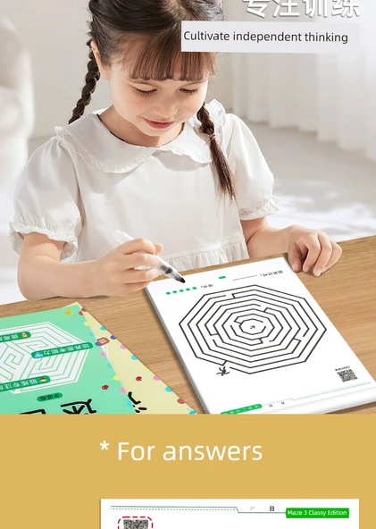 Çocuklar için Labirent Eğitim Kitabı - Ara Seviye + Şık Paket (5-10 Yaş) - Resim 9