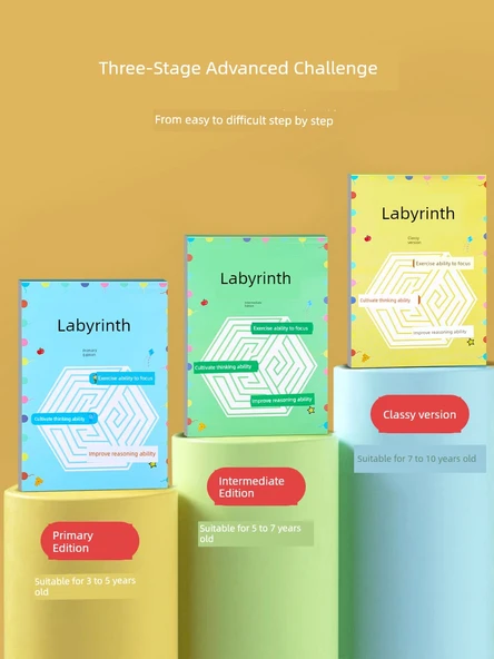 Çocuklar için Labirent Eğitim Kitabı - Ara Seviye + Şık Paket (5-10 Yaş) - Resim 2