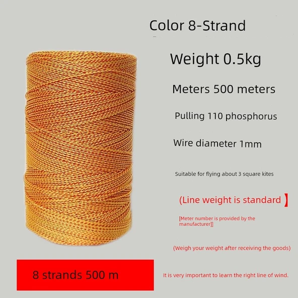 Yusufçuk Uçurtma İpi - 500m 8 İplik Kahverengi Kırmızı 0.5kg