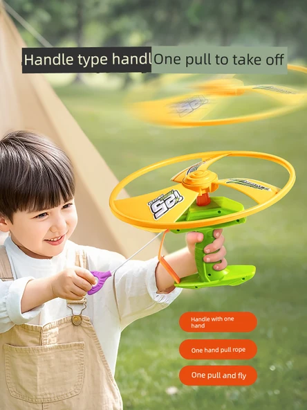 Çocuklar için Bambulu Ejderha Uçan Daire Frisbee - Soğuk Mavi + Alev Kırmızı - 8