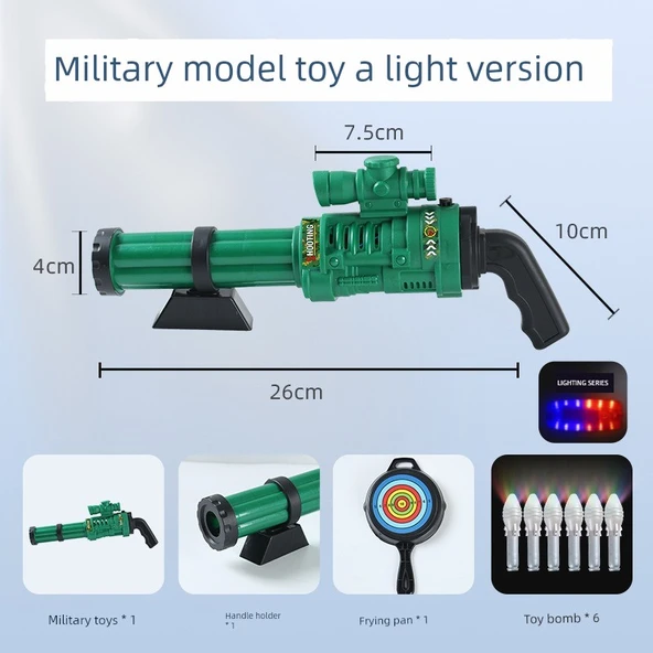 Gatling Topu +6 Mermi + Hedef - Işık ve Sessiz