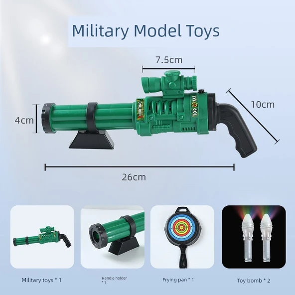 Gatling Topu +2 Mermi + Hedef - Işık Yok, Sessiz