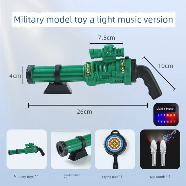 Gatling Topu +2 Mermi + Hedef - Işık ve Sesli