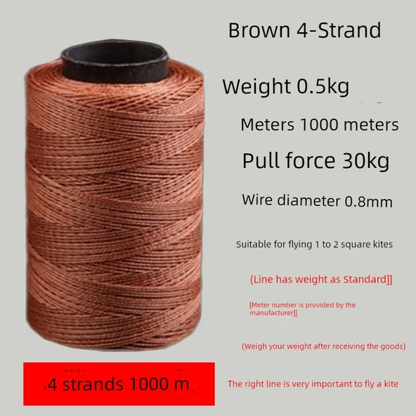 Yusufçuk Uçurtma İpi - 500m 8 İplik Beyaz 0.5kg - 5