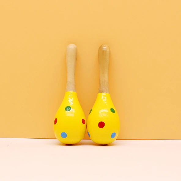 Bebek Kum Tokmağı - Küçük Sarı 11.5cm Çift