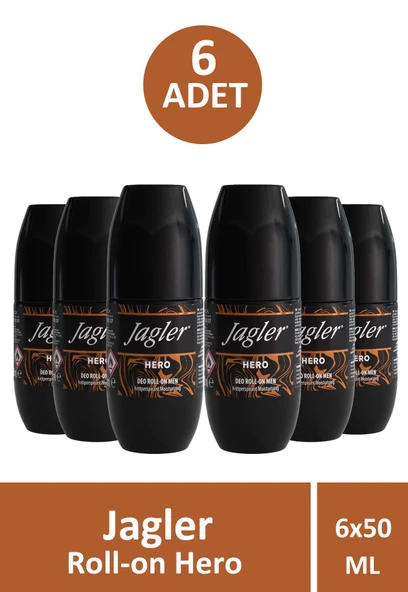 Jagler Roll-On Hero Erkek 50 ml 6 Adet