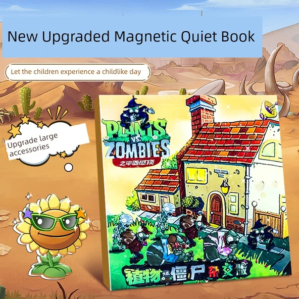Bitkiler ve Zombiler Magnetik Bulmaca Sessiz Kitap - Güneşli Gölet - 3