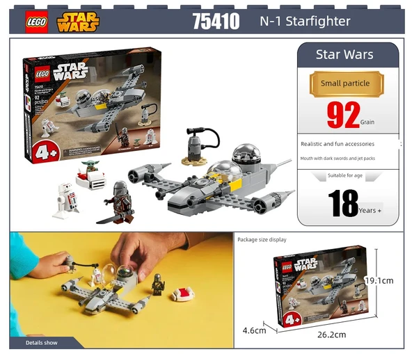 Star Wars Captain Rex Y-Wing Mini Fighter Yapı Blokları Seti - 99 Parça - 12