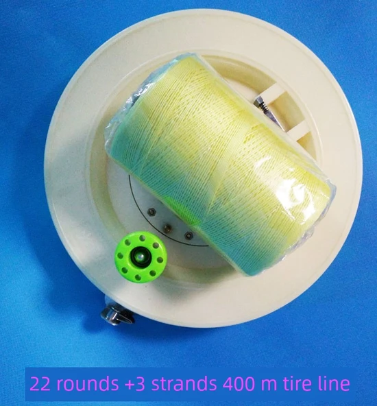 Kite İp Sarıcı 22cm Çift Beyaz Tekerlek + 400 Metre İp