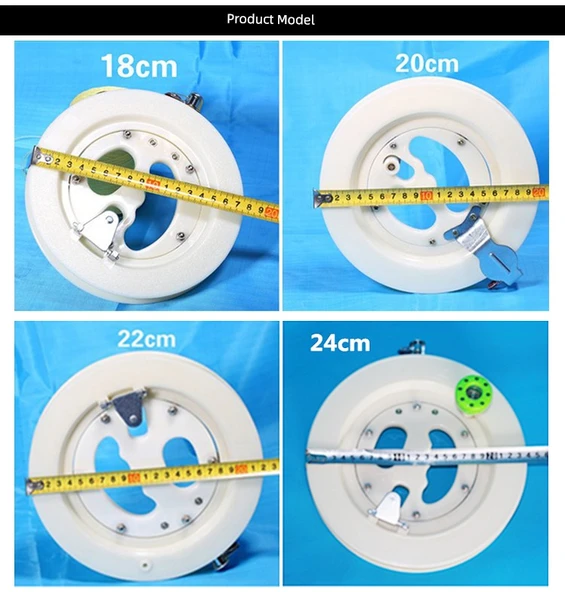Kite İp Sarıcı 20cm Tek Beyaz Tekerlek + 300 Pirinç İpi - 11